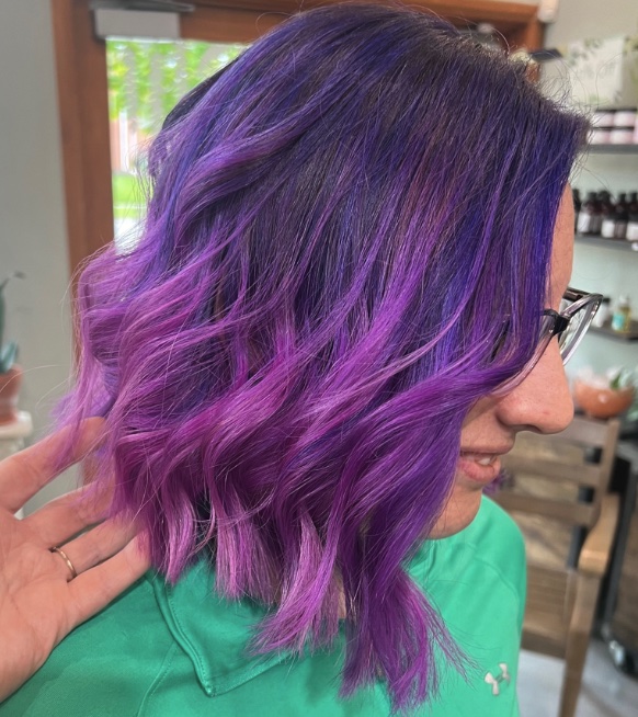 Client hair by Annah Davis — textured layers